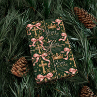 Load image into Gallery viewer, "Jesus Is King" Christmas Wrapping Paper