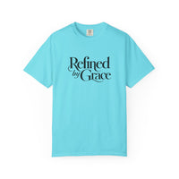 Load image into Gallery viewer, Refined by Grace T-Shirt — Minimal Christian Cross Graphic Tee