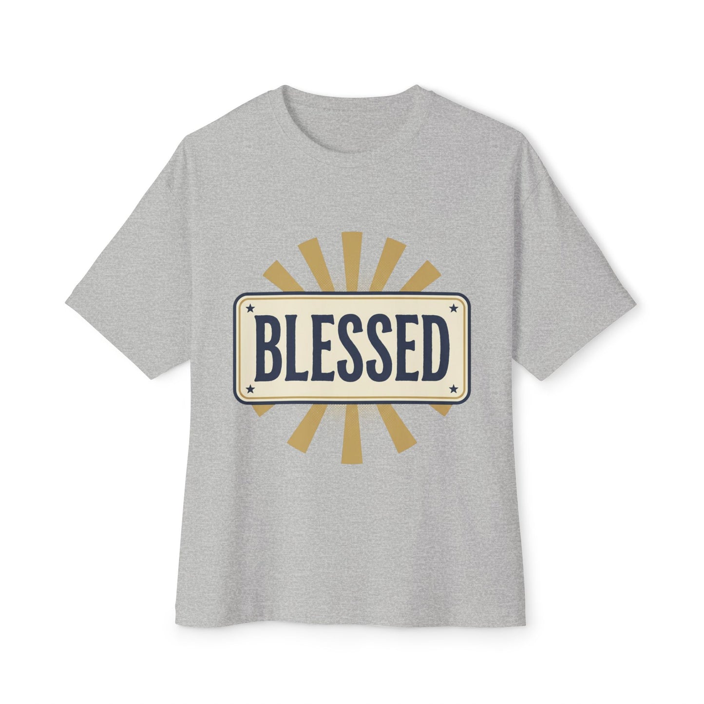 Blessed Vintage Sign T-Shirt — Oversized Boxy Tee