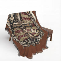 Load image into Gallery viewer, "Iron Sharpens Iron" Crown of Thorns Woven Throw