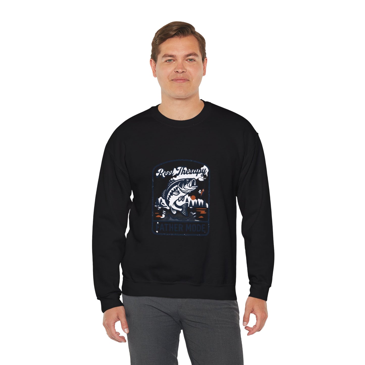Reel Therapy Fishing 'Father Mode' Sweatshirt | Father's Day Retro Dad