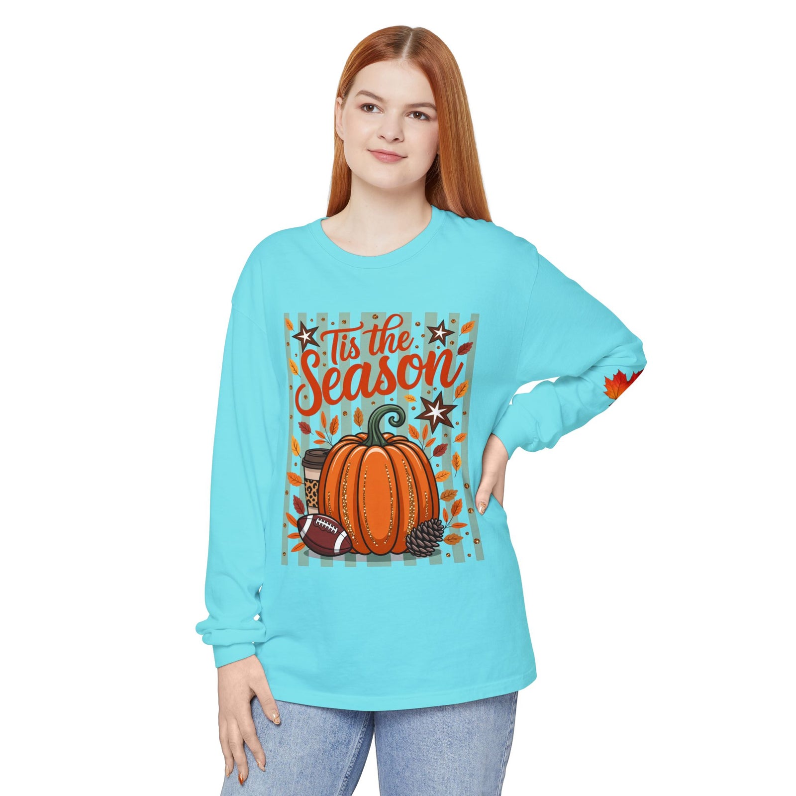 'Tis the Season Pumpkin Fall Long Sleeve Tee