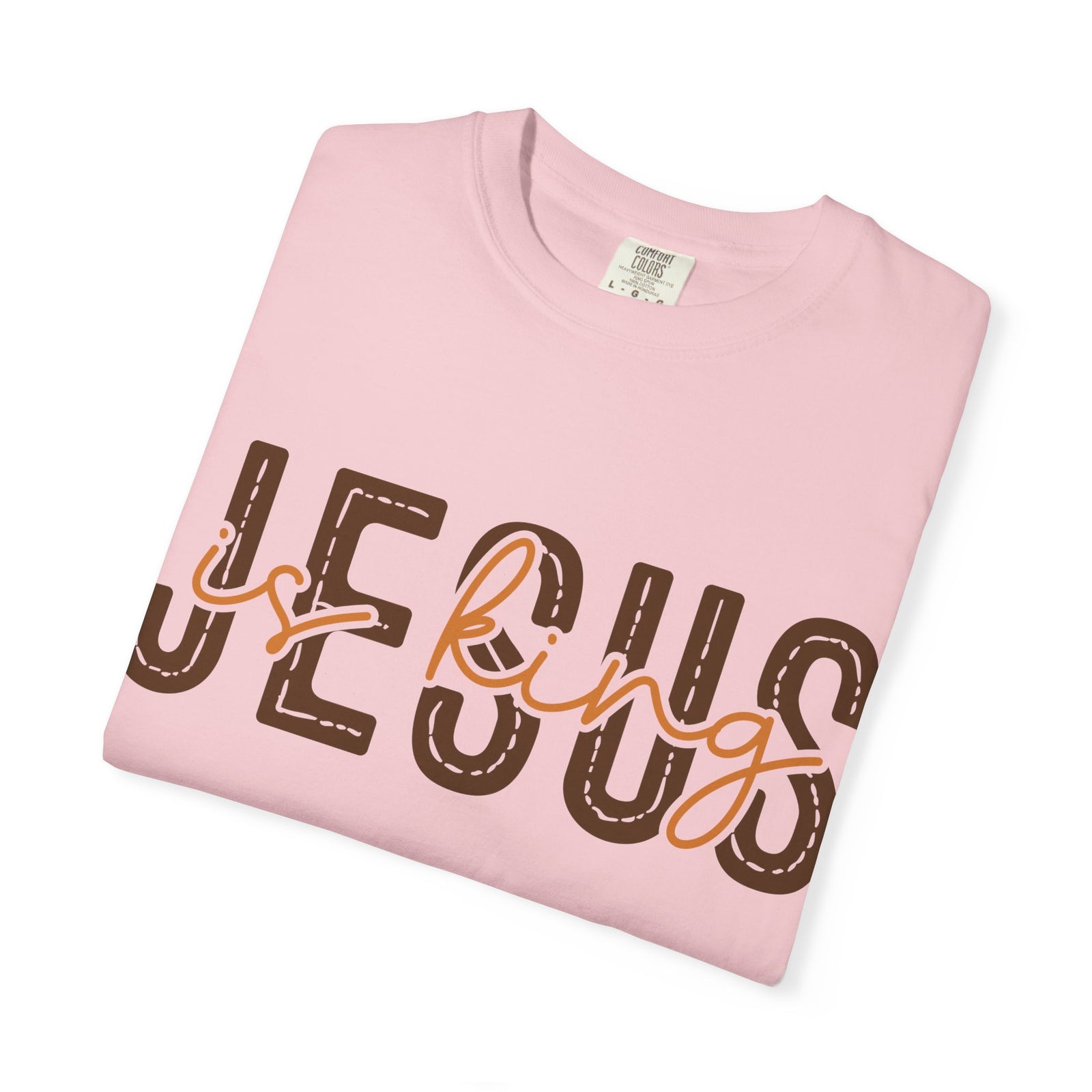 Jesus Loving T-Shirt — Faith-Based Graphic Tee with Script & Block Lettering