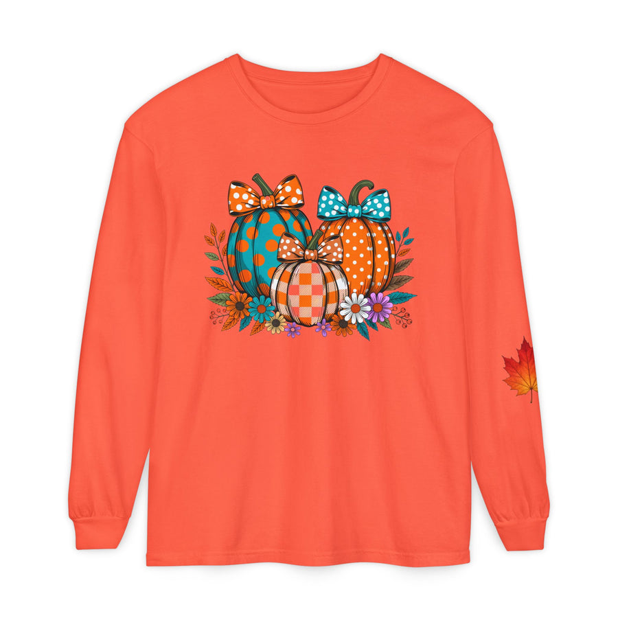 Fall Pumpkins Long Sleeve Tee