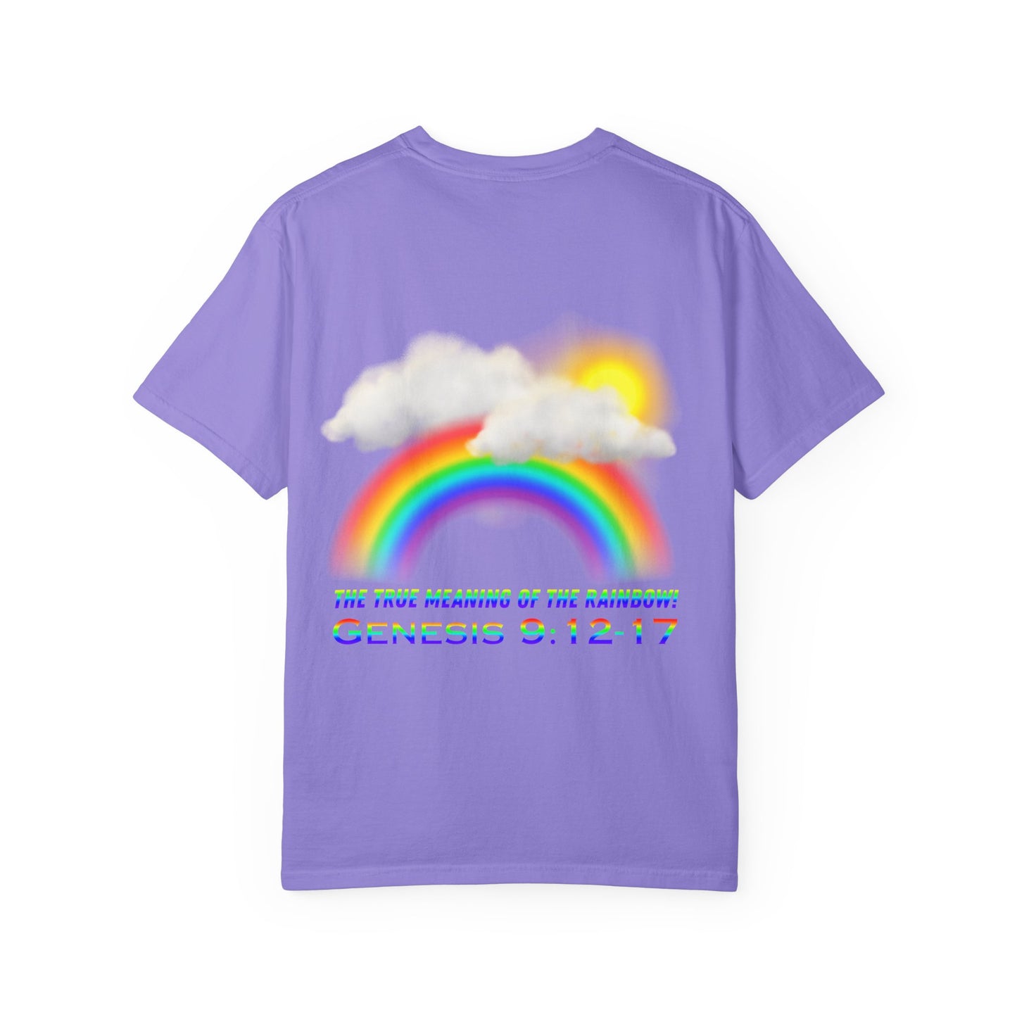 T-Shirt — Rainbow & Genesis 9:12-17 Faith Graphic