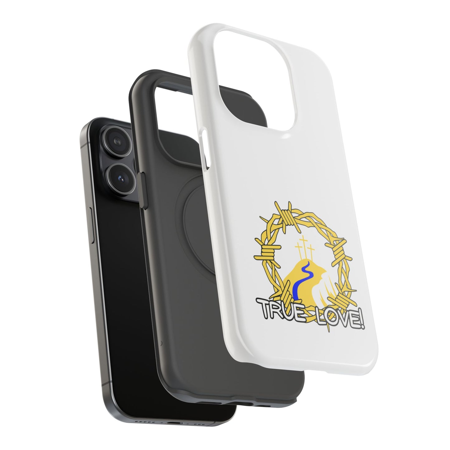 Impact-Resistant Phone Case — 'True Love' Crown of Thorns Faith Design