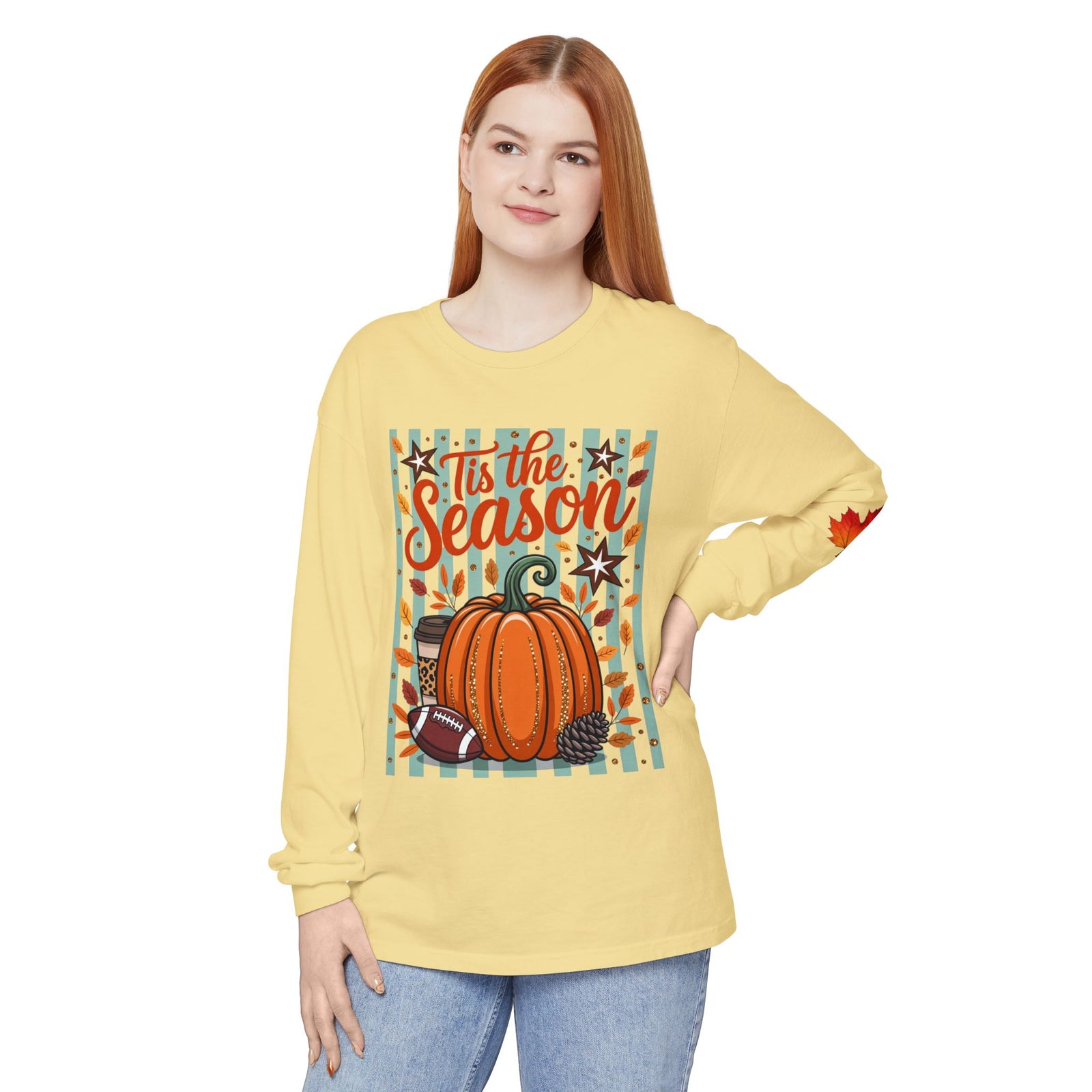 'Tis the Season Pumpkin Fall Long Sleeve Tee