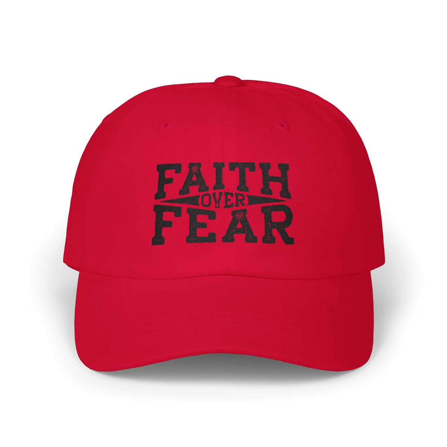 Faith Over Fear Dad Cap — Embroidered Inspirational Baseball Hat