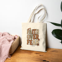 Load image into Gallery viewer, "Faith Over Fear" Autumn Tote