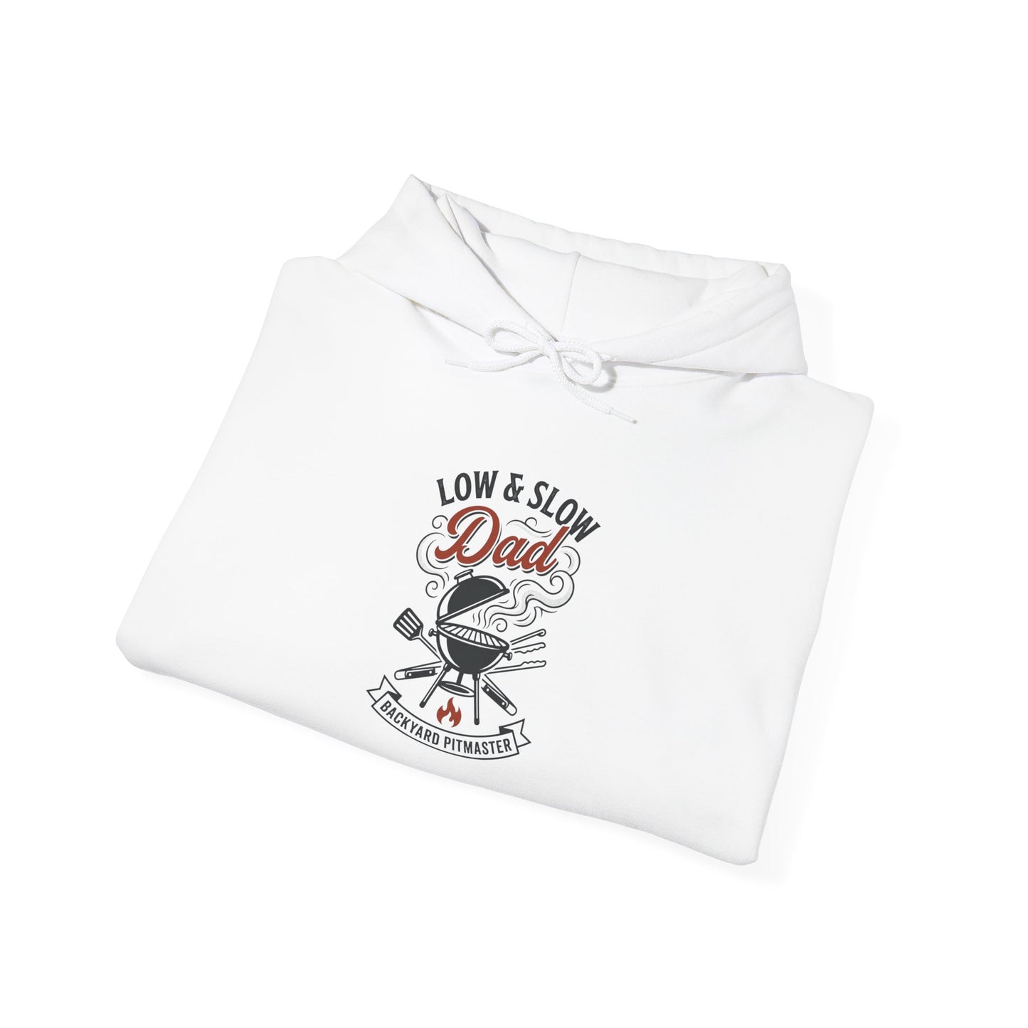 Low & Slow Dad Hoodie | Grilling BBQ Retro Typography, Father’s Day