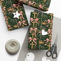 Load image into Gallery viewer, "Jesus Is King" Christmas Wrapping Paper