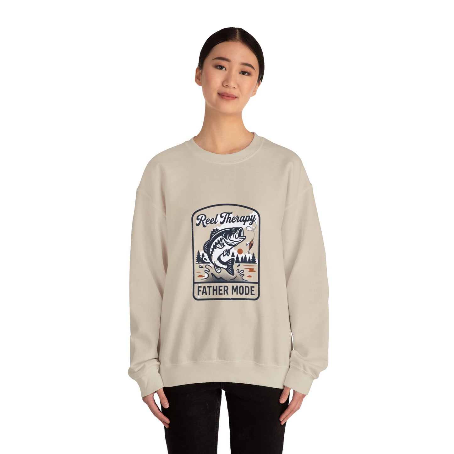 Reel Therapy Fishing 'Father Mode' Sweatshirt | Father's Day Retro Dad