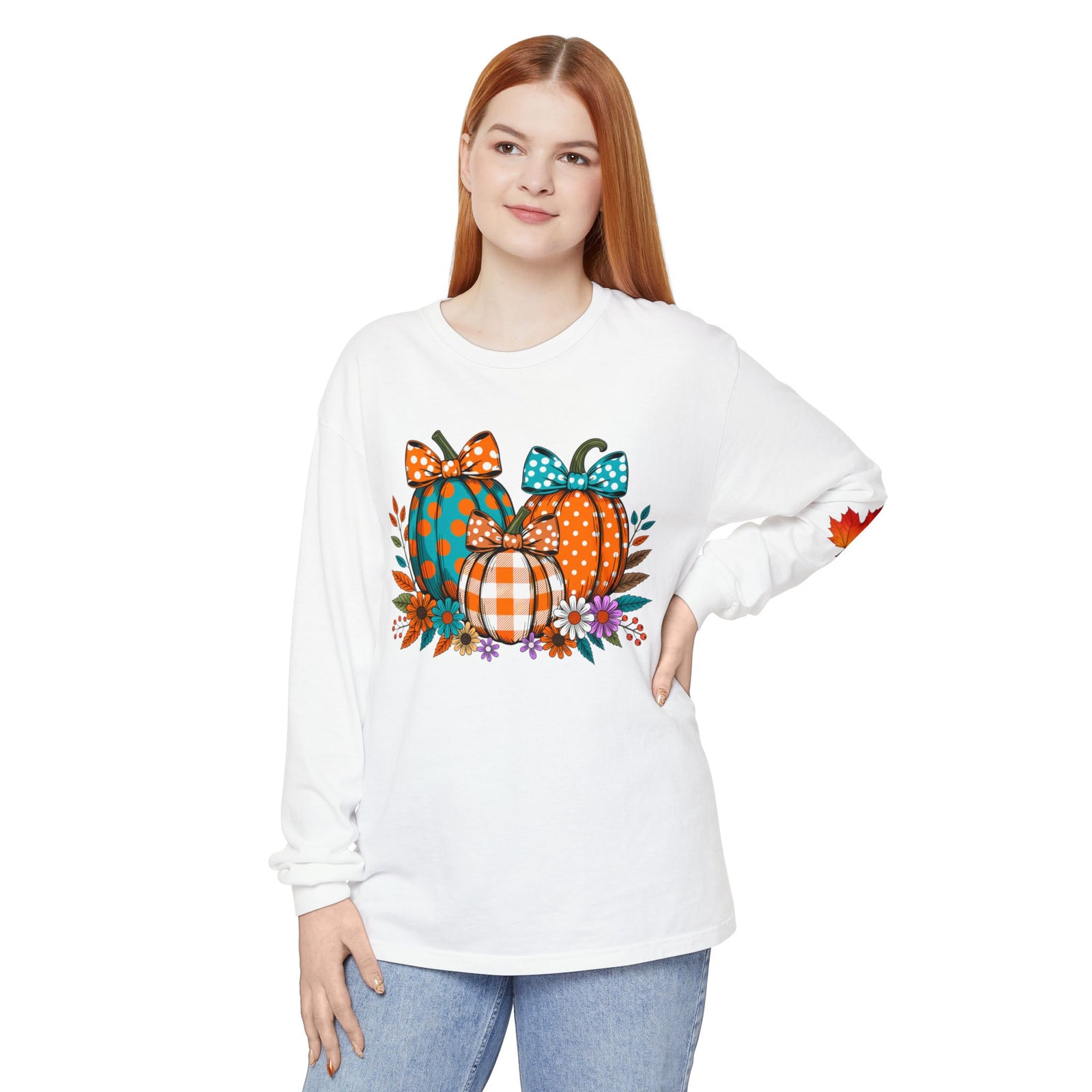 Fall Pumpkins Long Sleeve Tee