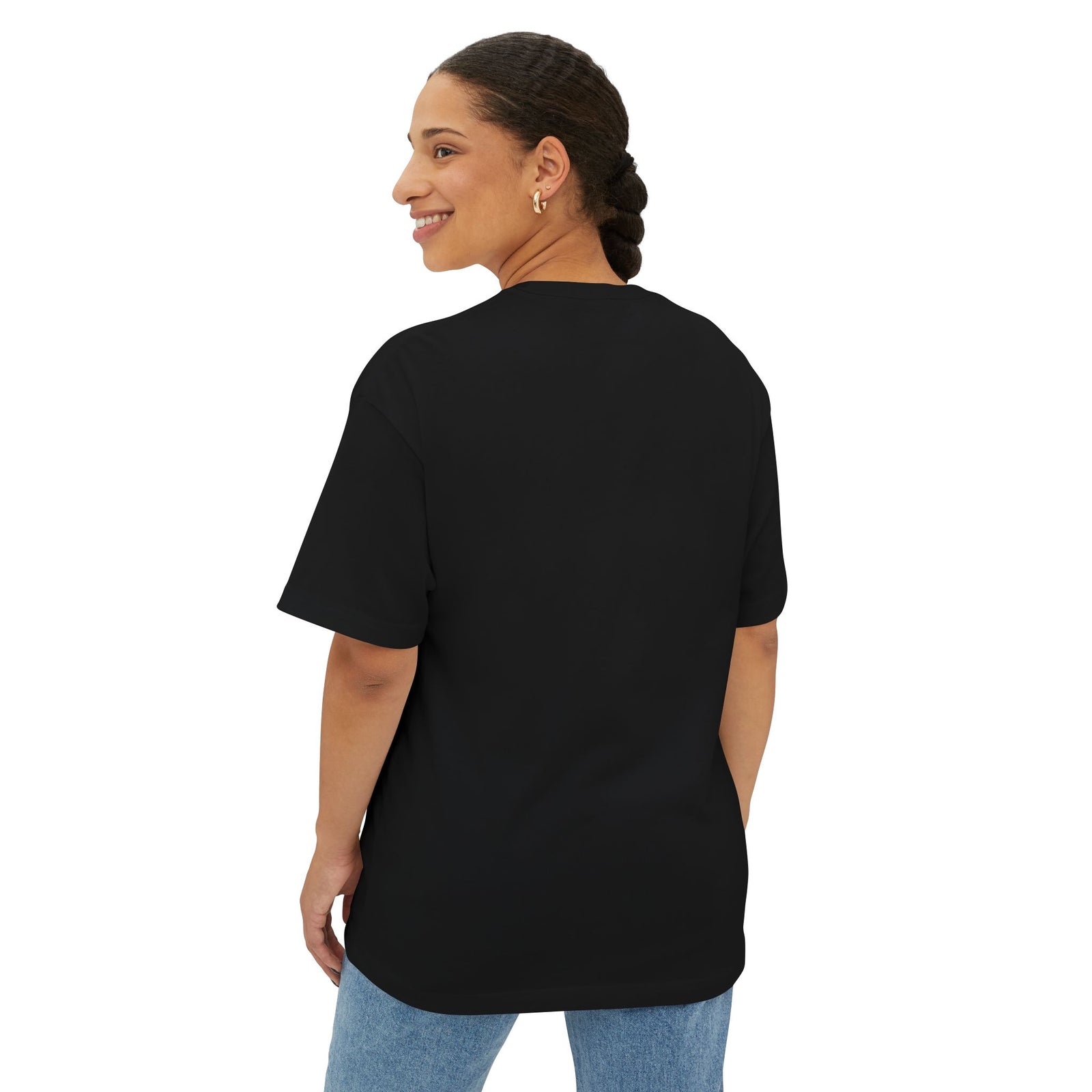 Faith Floral Boxy Tee — Oversized White Graphic T-Shirt with Floral "FAITH" Design