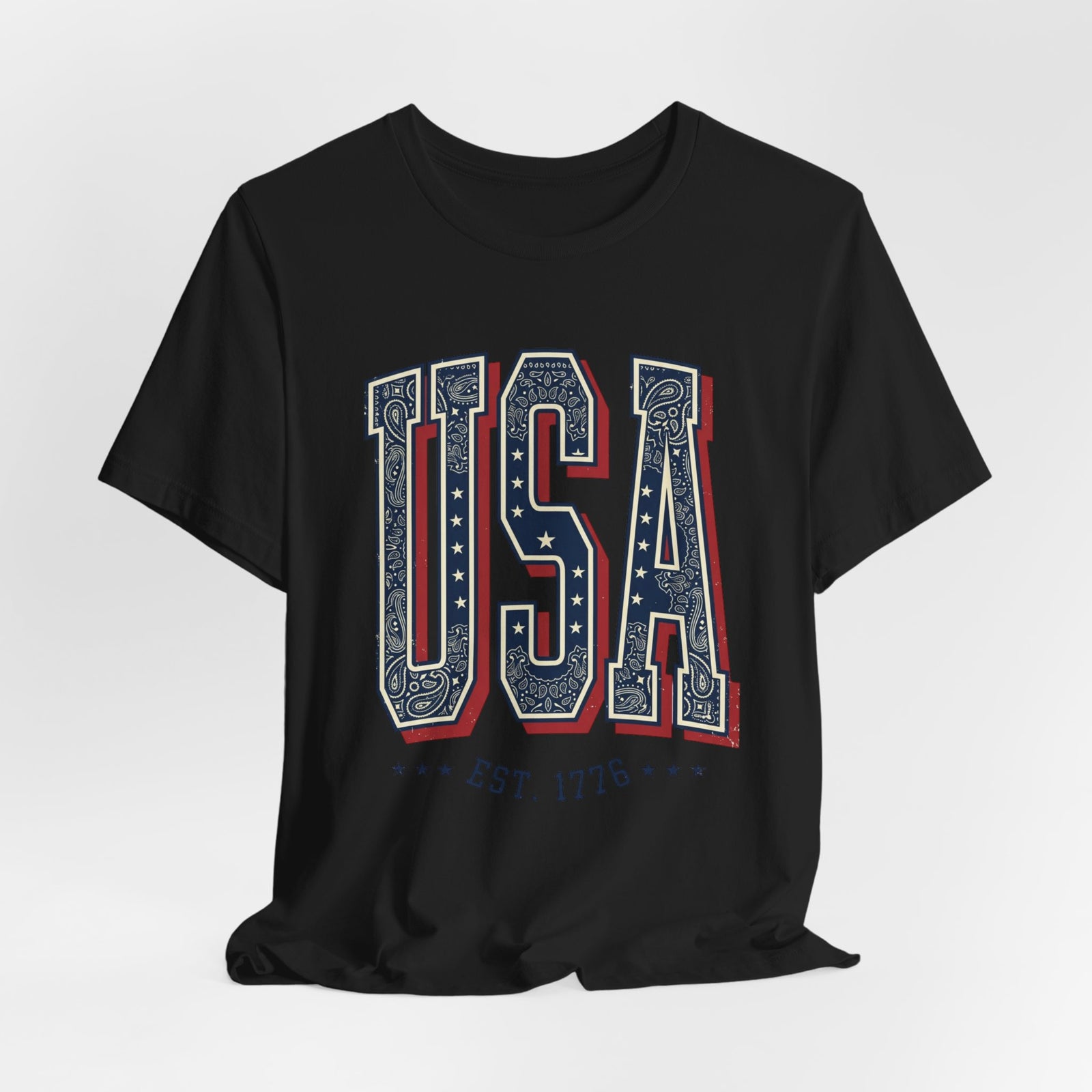 Vintage USA Graphic Tee | 4th of July Americana Stars & Stripes