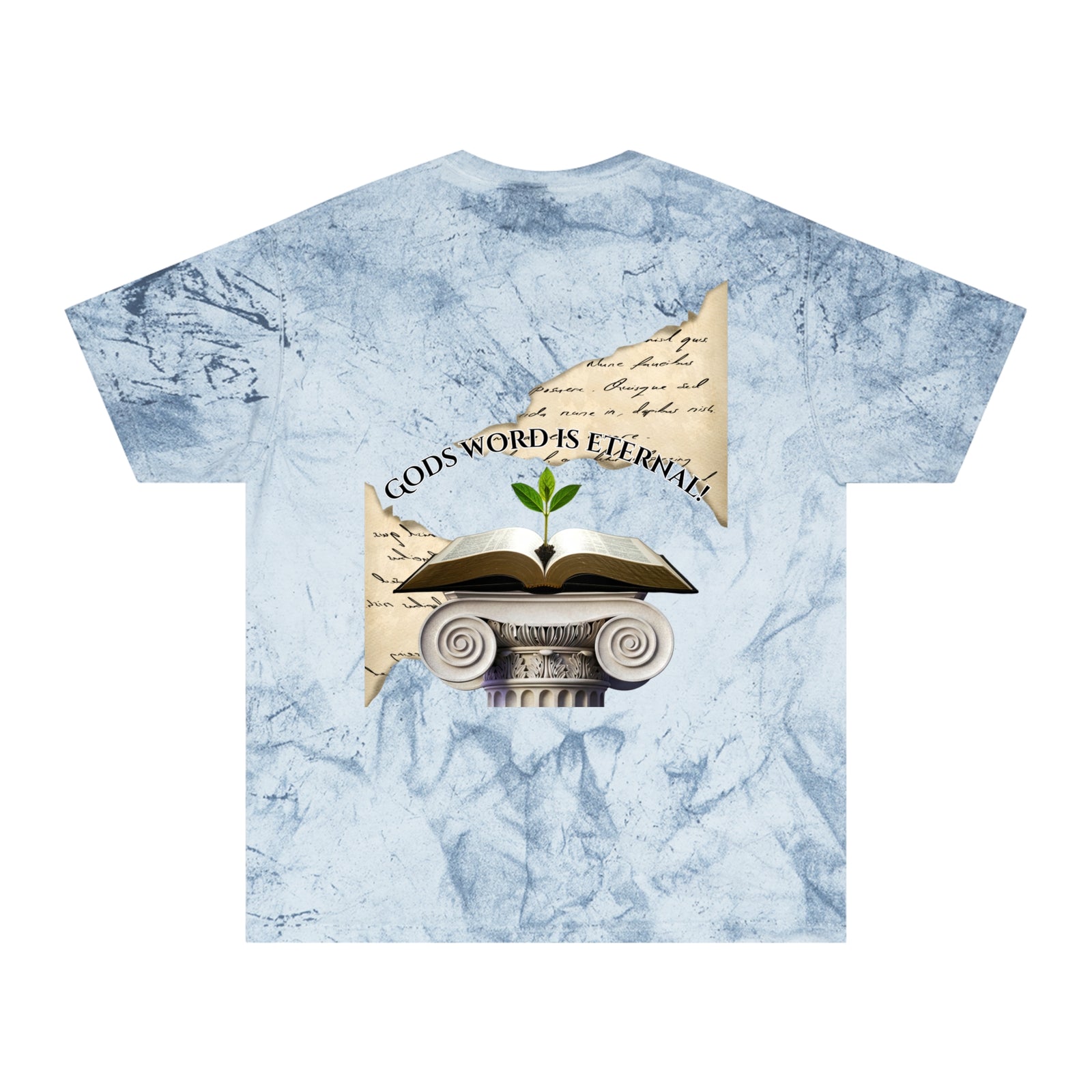 Bible Verse Tee — "God's Word Is Eternal" Color Blast T-Shirt