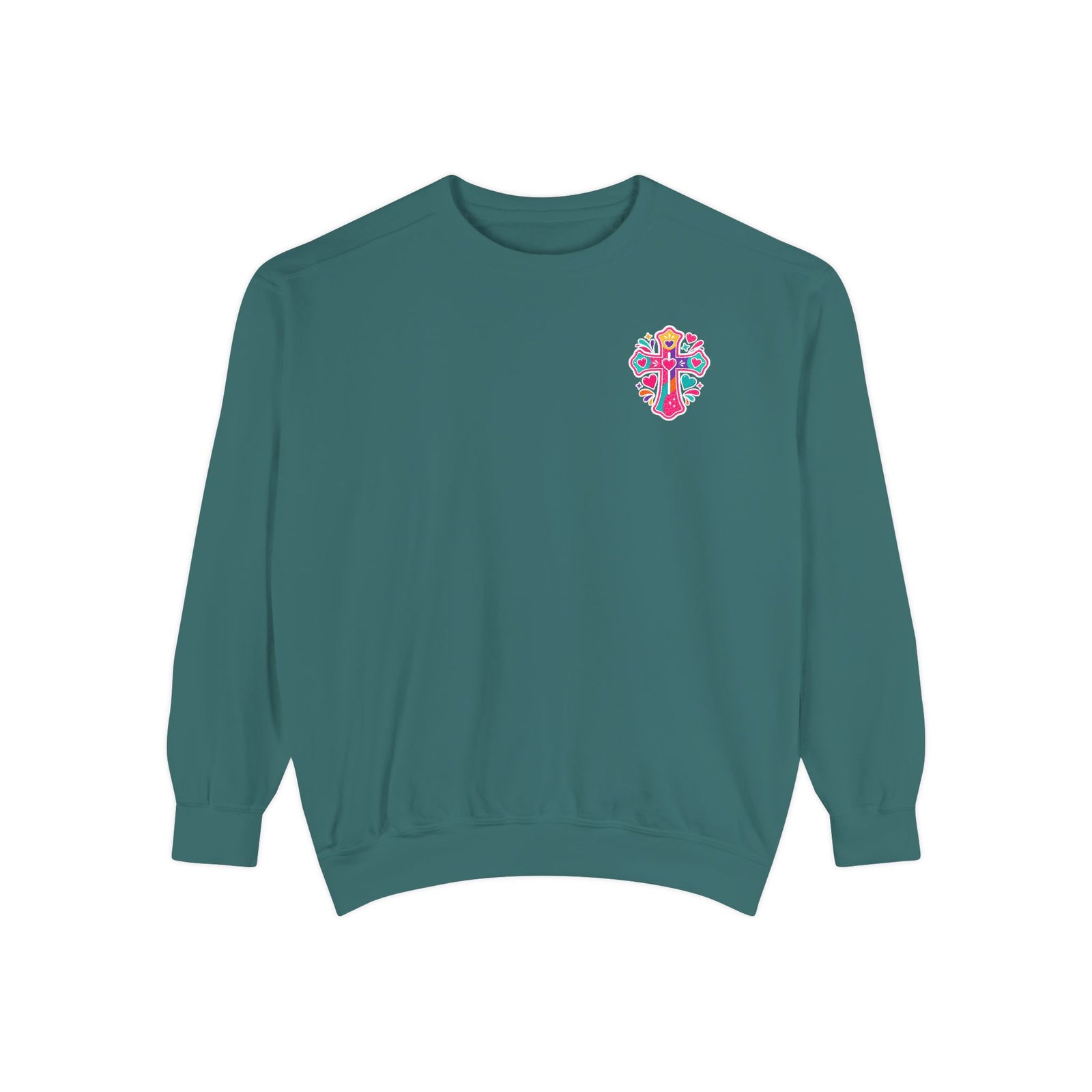 Christian Pajama Sweatshirt — "I Have Messy Hair, Pajamas On, Jesus Still Loves Me" Cozy Crewneck