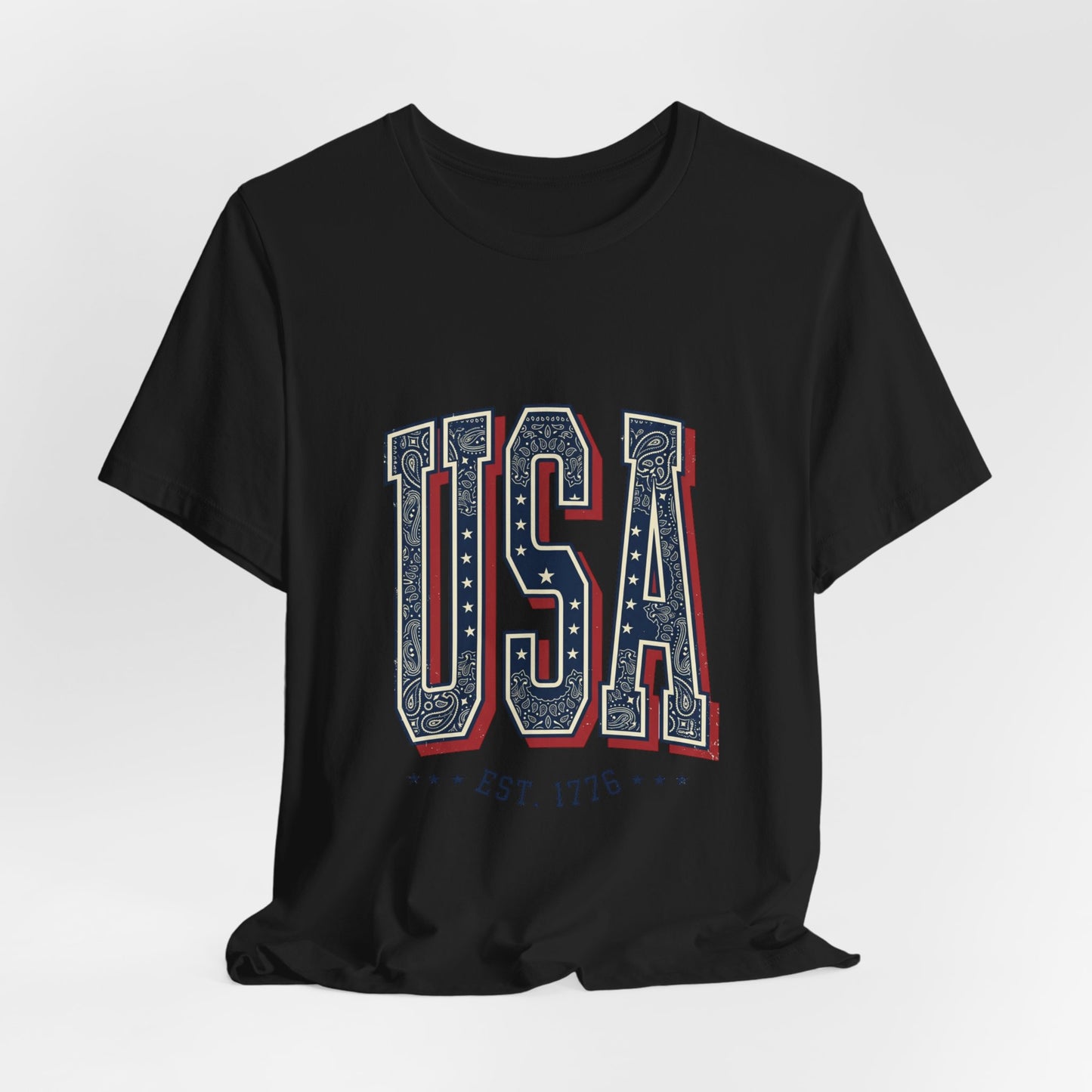 Vintage USA Graphic Tee | 4th of July Americana Stars & Stripes