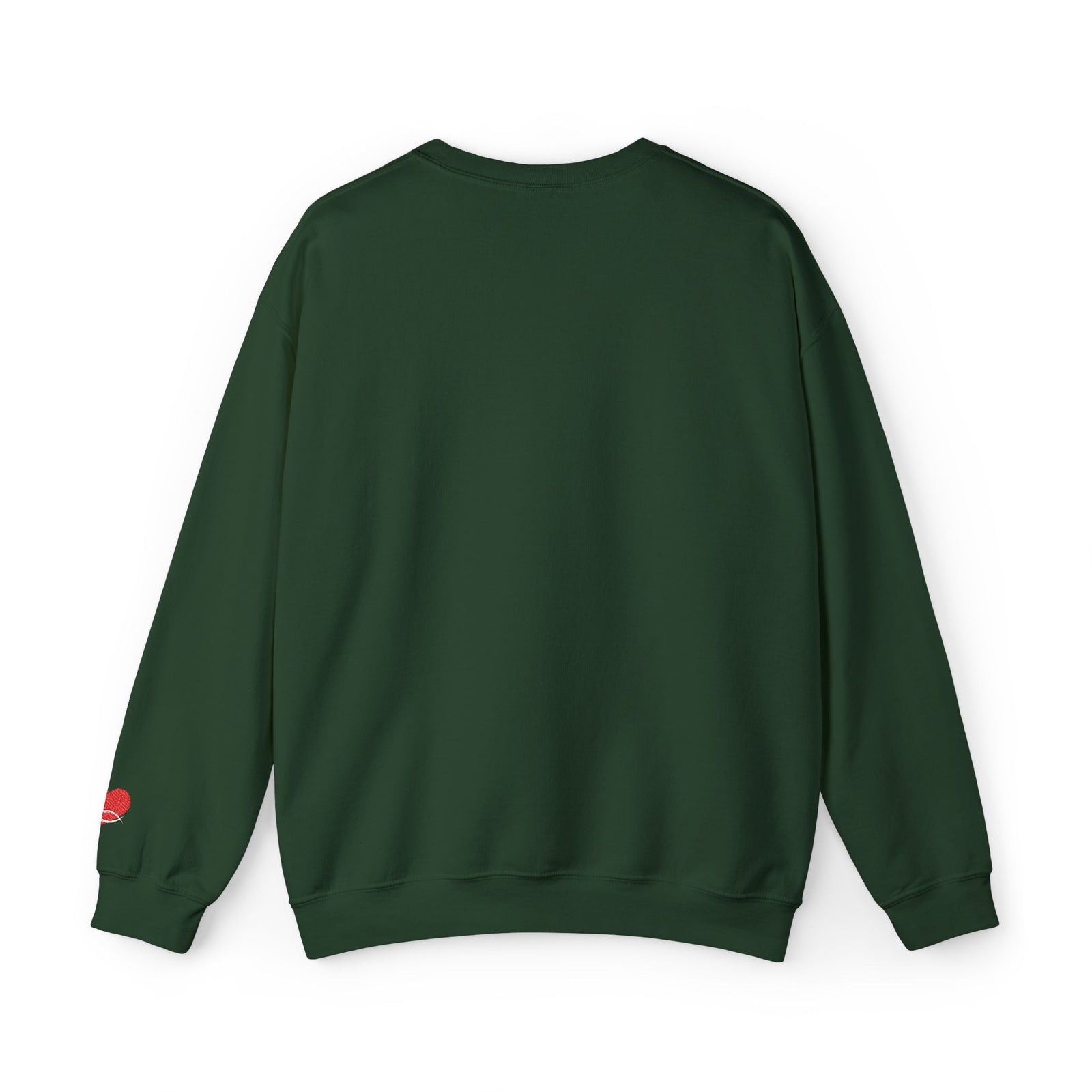 Crewneck Sweatshirt — 'AGAIN NEVER' Floral Text Design, White Cozy Pullover