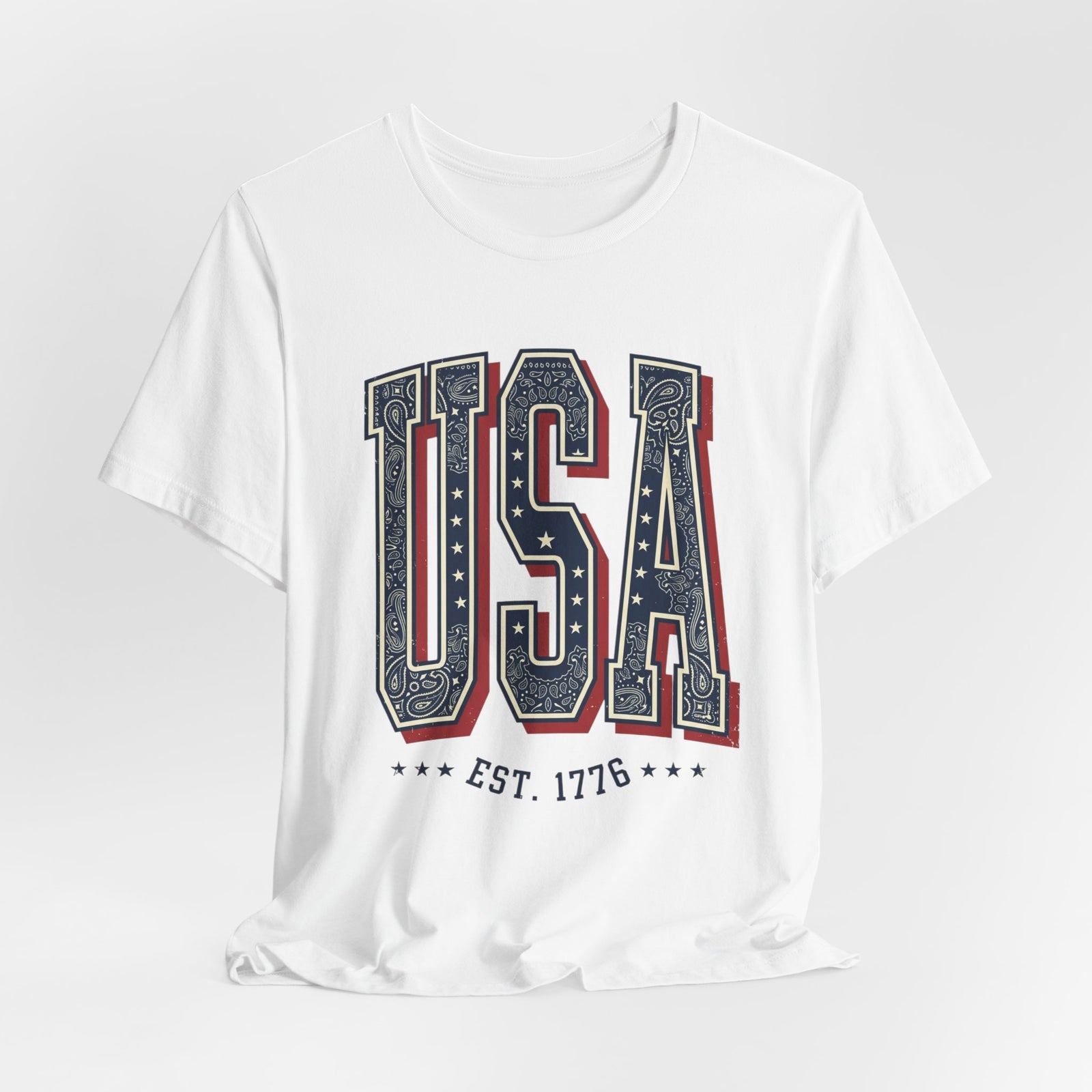 Vintage USA Graphic Tee | 4th of July Americana Stars & Stripes