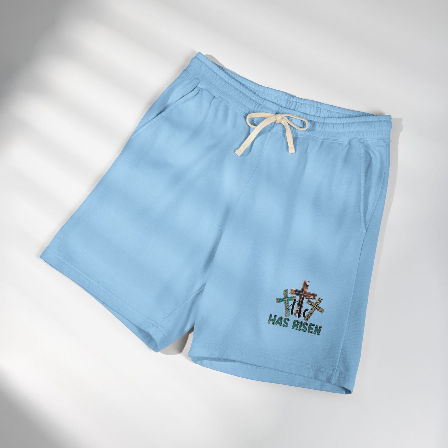 He Has Risen Easter Fleece Sweat Shorts