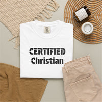 Load image into Gallery viewer, Embroidered "Certified Christian" Short Sleeve Tee