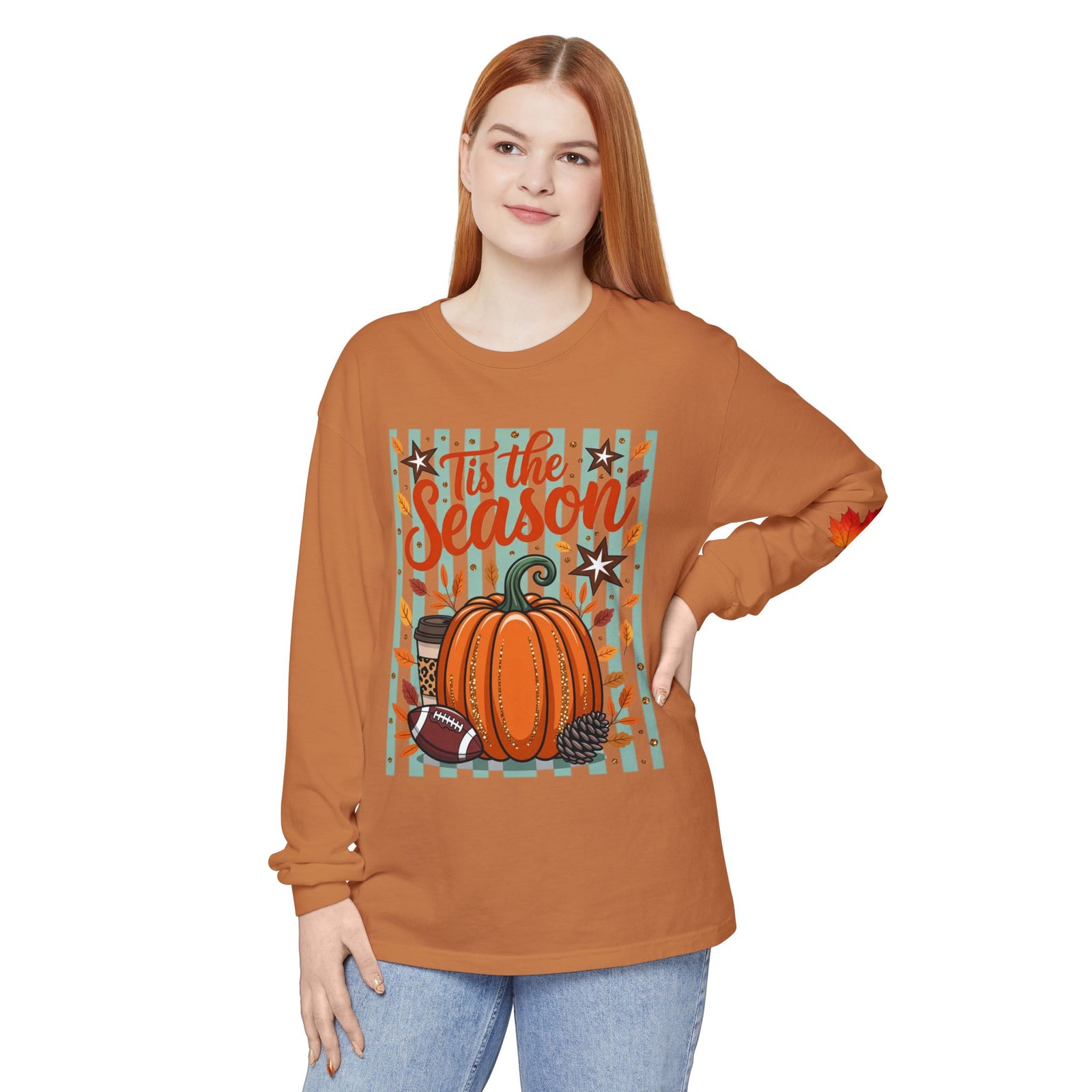 'Tis the Season Pumpkin Fall Long Sleeve Tee