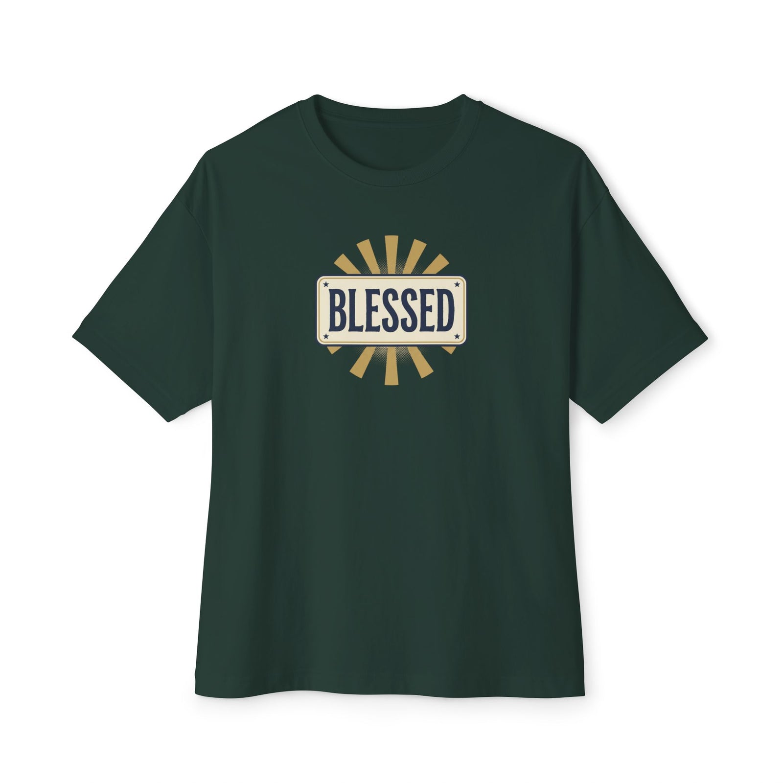 Blessed Vintage Sign T-Shirt — Oversized Boxy Tee
