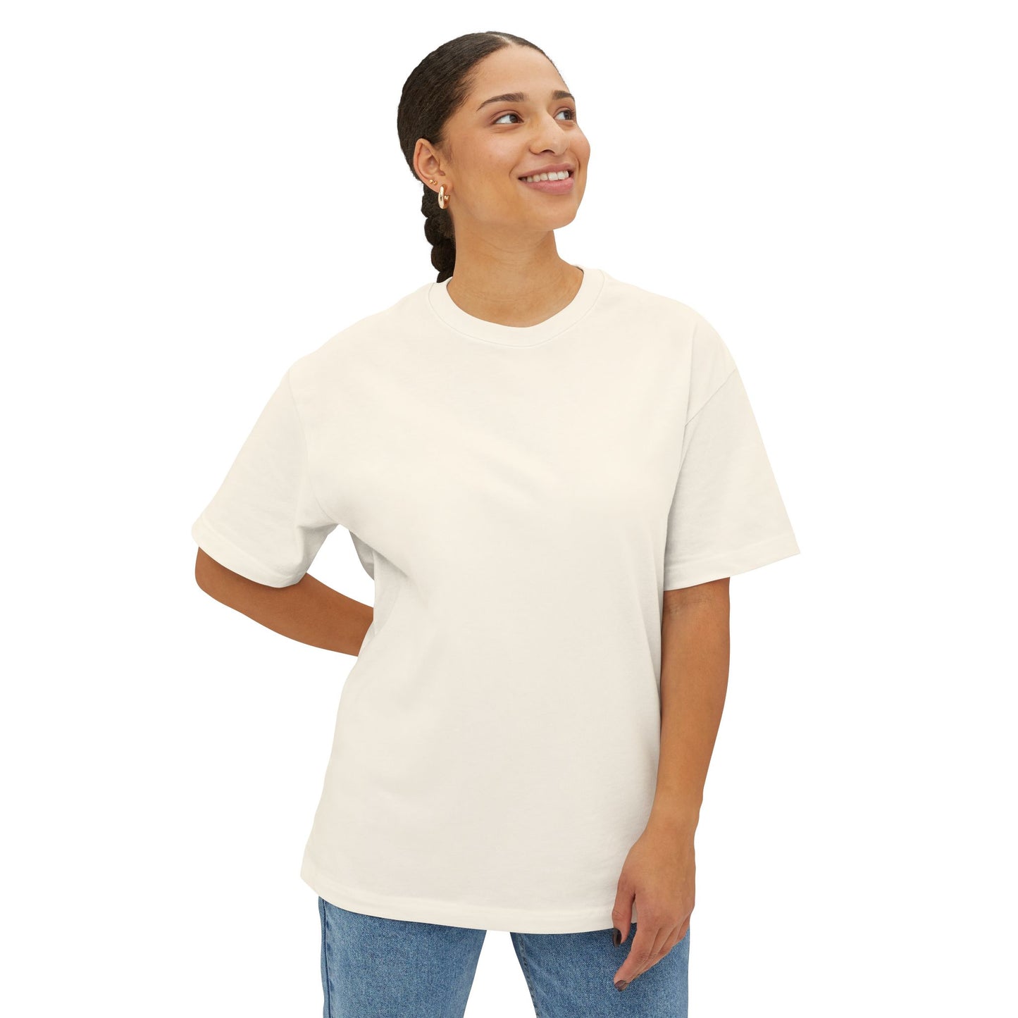 Faith Graphic Tee — "Only With Christ" Oversized Boxy T-Shirt