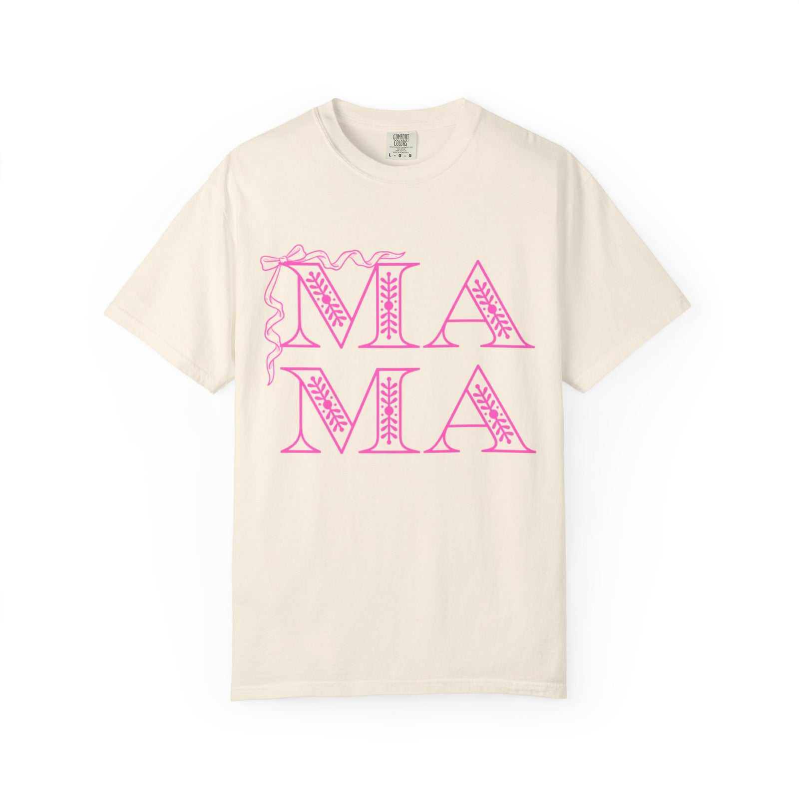 Mama Pink Bow Graphic T-Shirt
