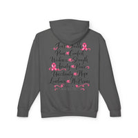Load image into Gallery viewer, "Faith Over Fear" Pink Ribbon Front/Back Printed Hoodie