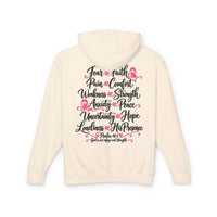 Load image into Gallery viewer, "Faith Over Fear" Pink Ribbon Front/Back Printed Hoodie