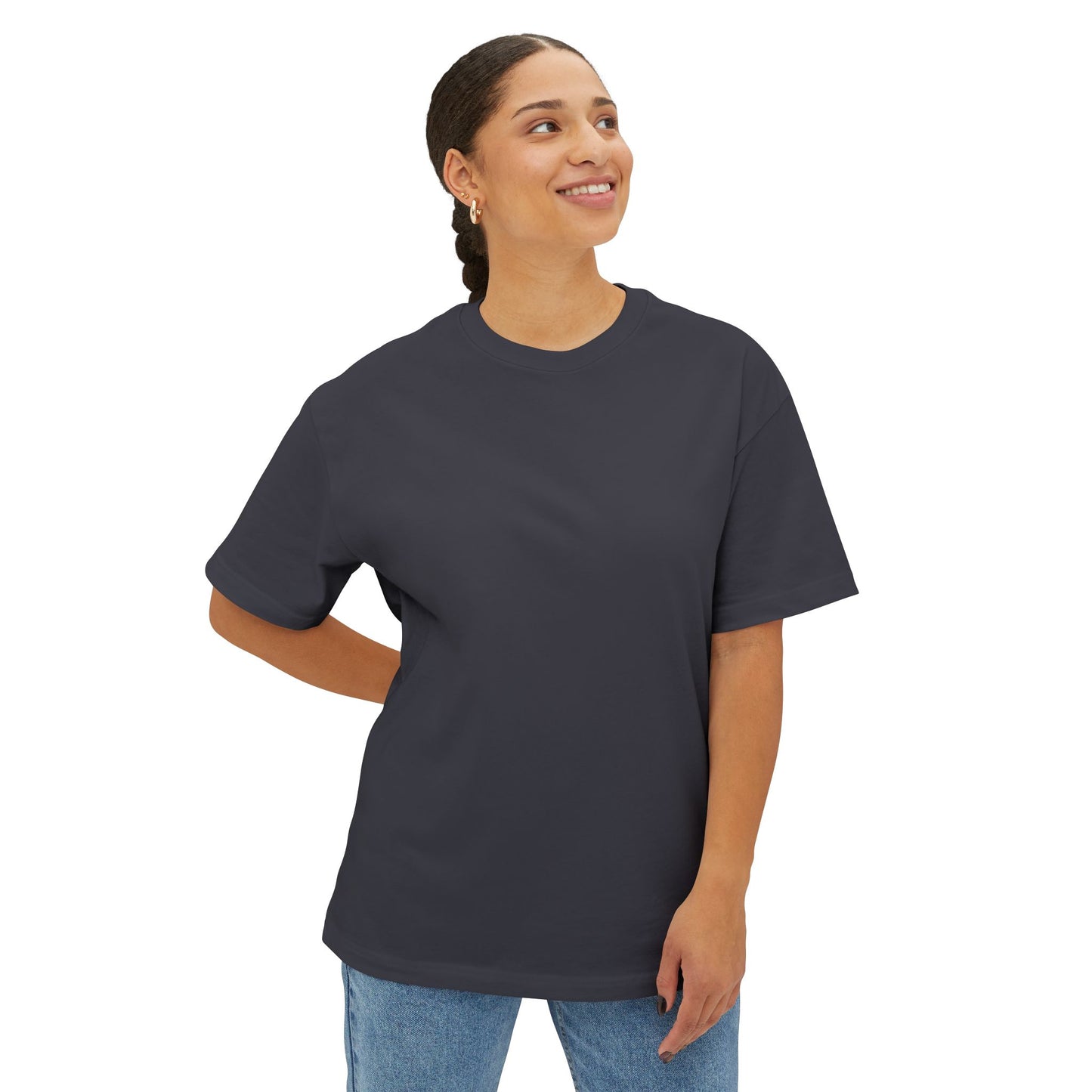 Boxy Tee — "The Alpha and the Omega" Back Graphic Christian T‑Shirt (Revelation 1:11)