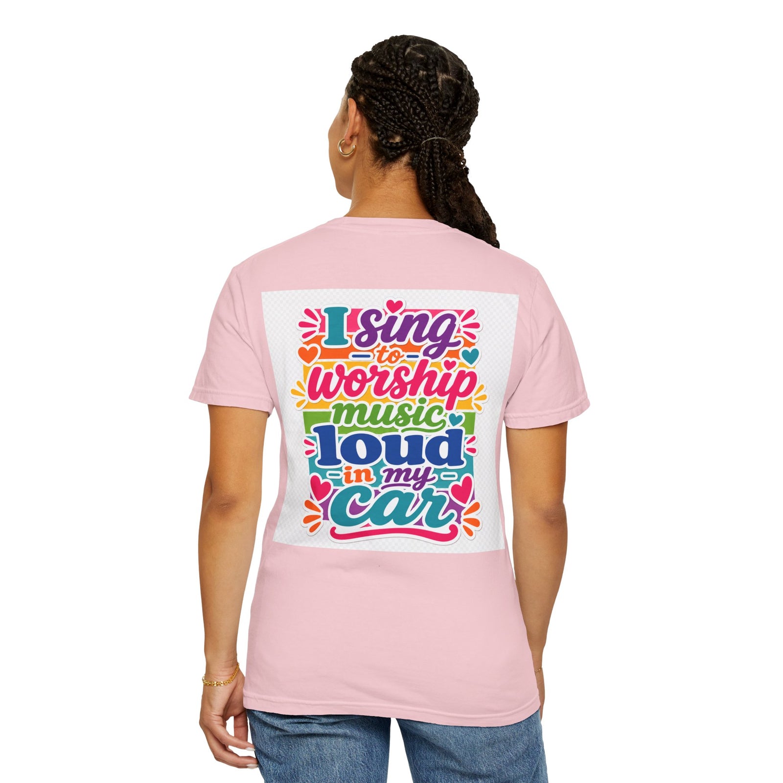 Worship Music T-Shirt — "I Sing to Worship Music Loud in My Car" Graphic Tee