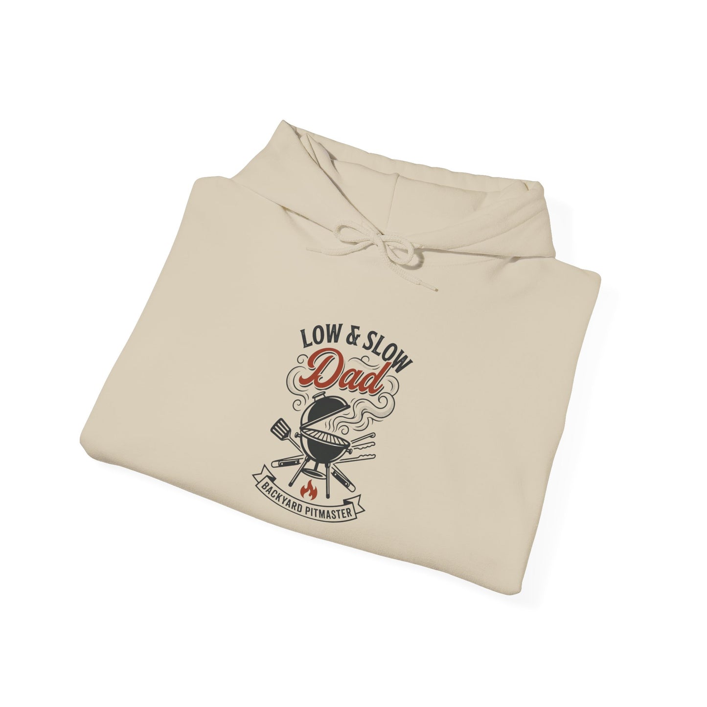 Low & Slow Dad Hoodie | Grilling BBQ Retro Typography, Father’s Day