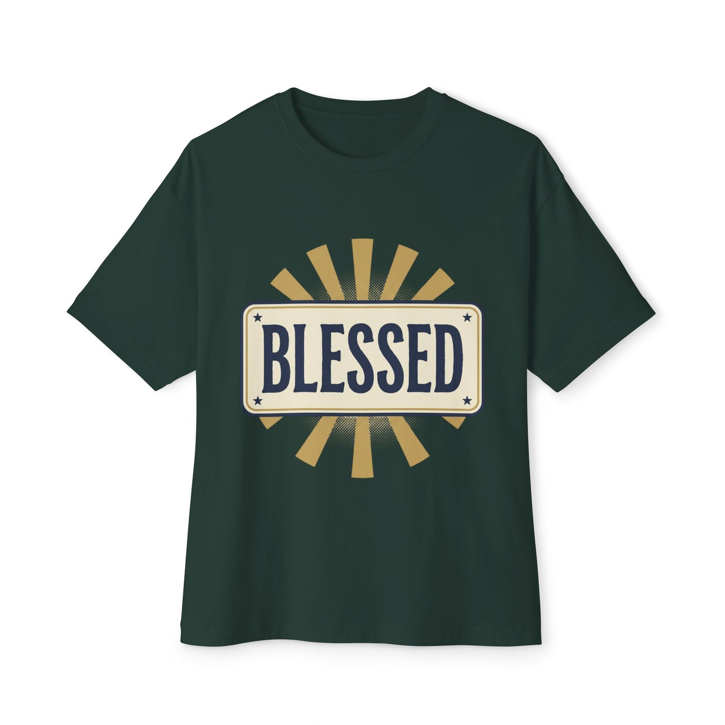 Blessed Vintage Sign T-Shirt — Oversized Boxy Tee
