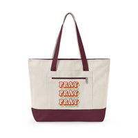 Load image into Gallery viewer, Pray Pray Pray Zippered Canvas Tote