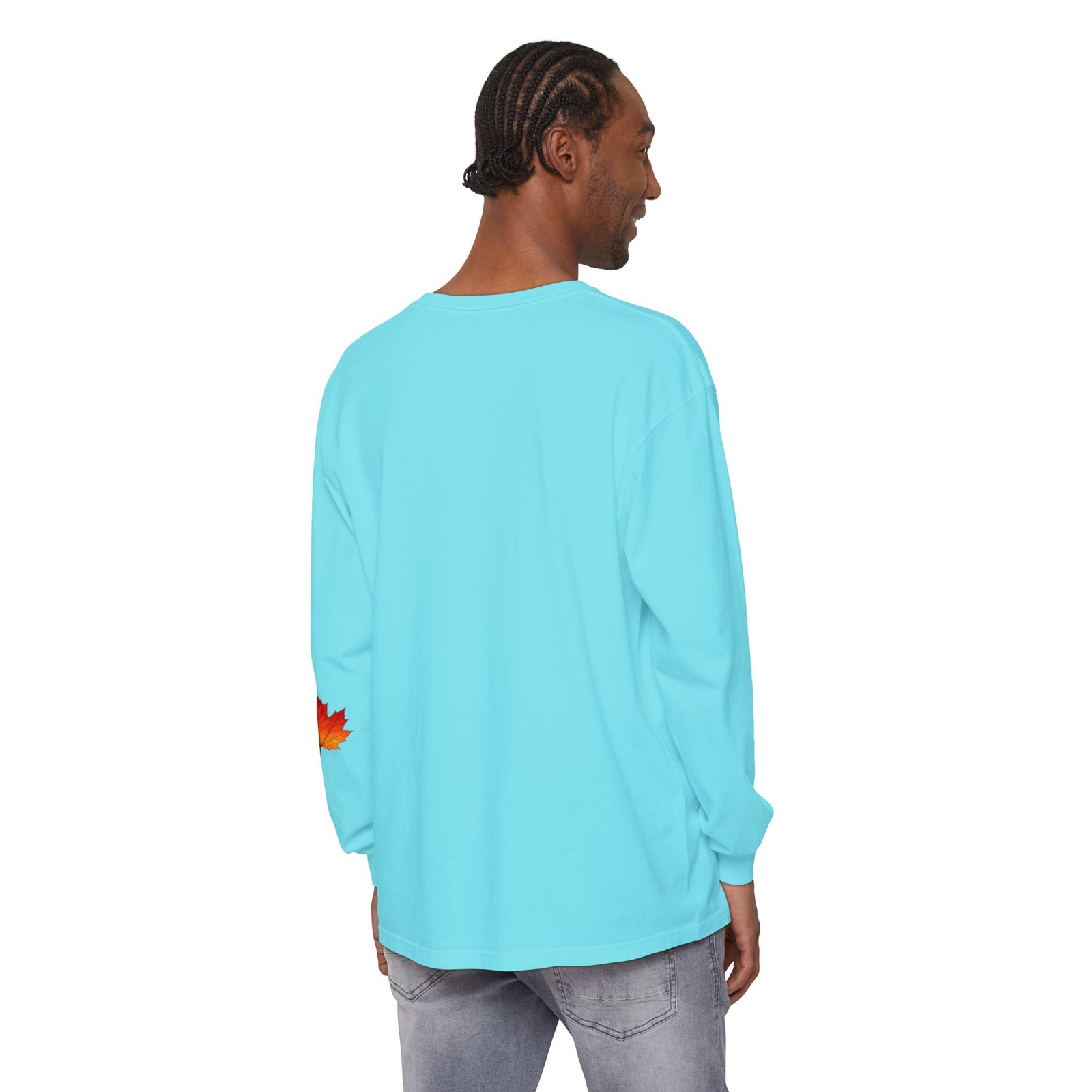 Halloween Pumpkin Long Sleeve Tee — Colorful Jack-O'-Lantern Graphic