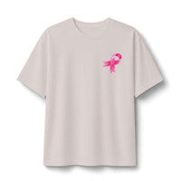 Load image into Gallery viewer, "Breast Cancer Ribbon" with Message on Back Tee XS-4XL