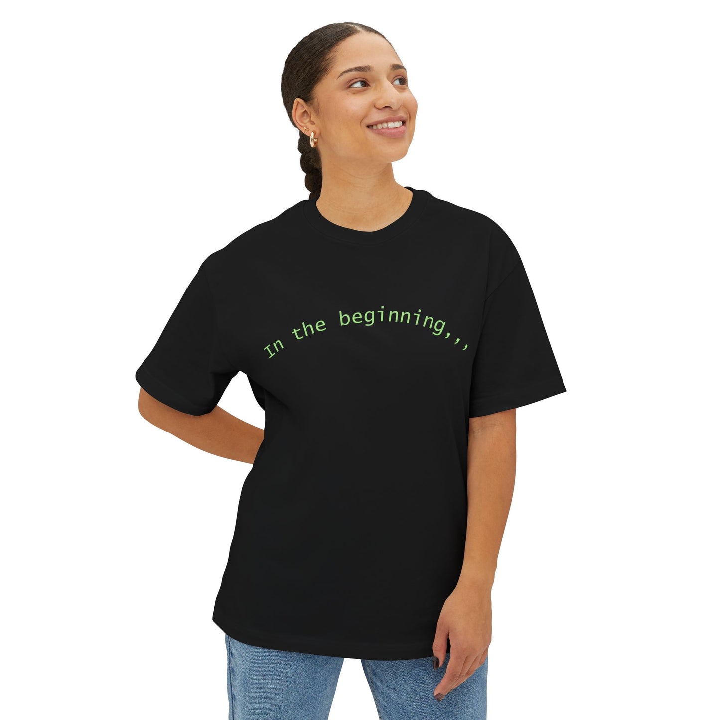 T-Shirt — "God Created" Earth Graphic Tee (Eco, Faith & Nature Love)