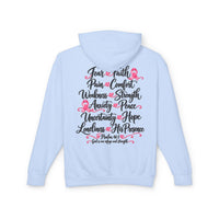 Load image into Gallery viewer, "Faith Over Fear" Pink Ribbon Front/Back Printed Hoodie