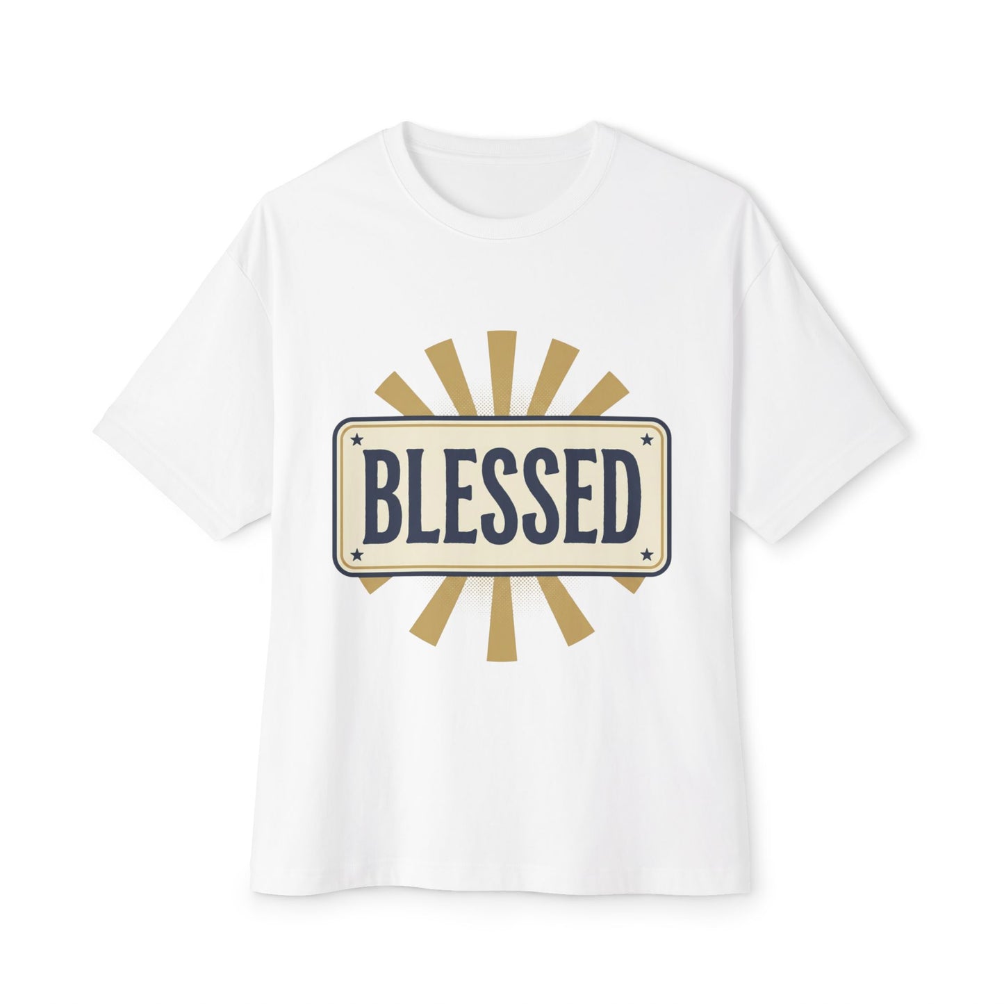 Blessed Vintage Sign T-Shirt — Oversized Boxy Tee