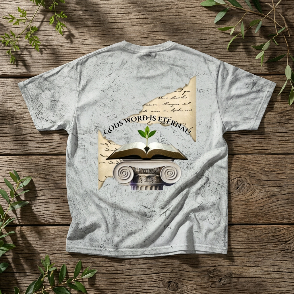 Bible Verse Tee — "God's Word Is Eternal" Color Blast T-Shirt