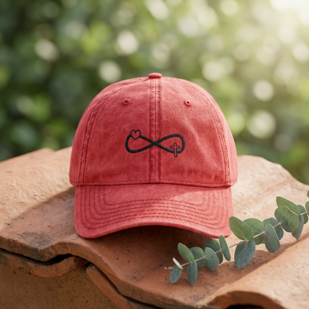 Washed-out Infinity Embroidered Cap