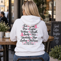 Load image into Gallery viewer, "Faith Over Fear" Pink Ribbon Front/Back Printed Hoodie