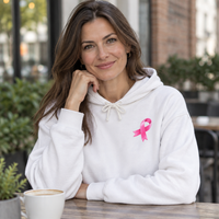 Load image into Gallery viewer, "Faith Over Fear" Pink Ribbon Front/Back Printed Hoodie