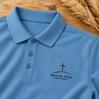 Load image into Gallery viewer, Embroidered "Cross" Polo Shirt
