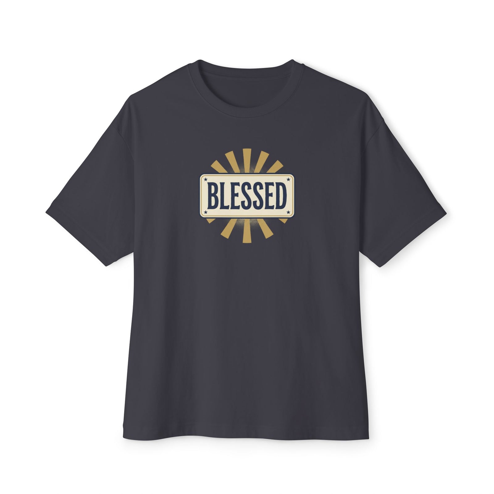 Blessed Vintage Sign T-Shirt — Oversized Boxy Tee
