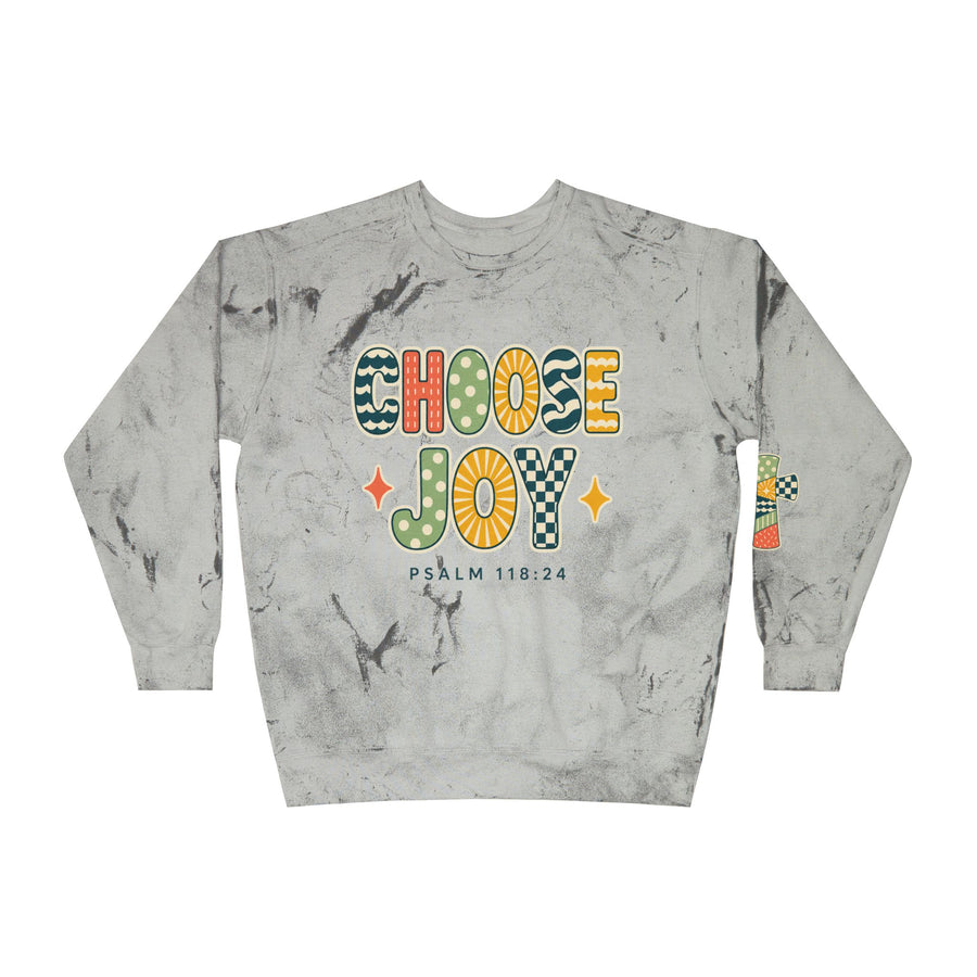 Choose Joy Crewneck Sweatshirt — Psalm 118:24 Tie-Dye Comfort