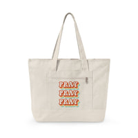 Load image into Gallery viewer, Pray Pray Pray Zippered Canvas Tote
